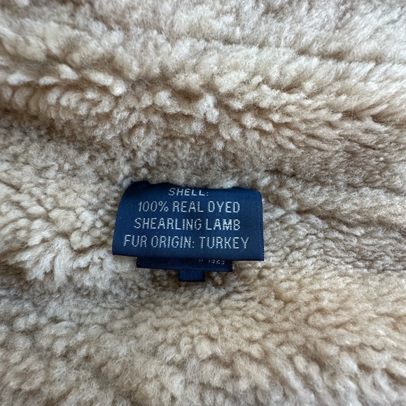 Ralph Lauren Brown Shearling Leather Aviator Bomber Jacket size Small - Picture 15 of 17